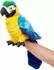 UNI-TOYS Handpuppe Papagei mit drehbarem Kopf, Plüsch, 26cm (V-00379)