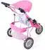Bayer-Chic Zwillings-Jogger Puppenwagen 3 Räder, jeans pink (697-33)