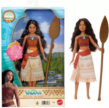 Mattel Disney Oceania Vaiana Singende Puppe, Live-Action Film, 2 Zubehörteile (JMT27)