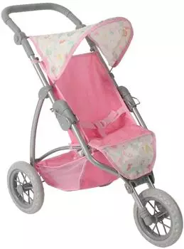 Bayer-Chic Leon Puppen-Jogging-Buggy, Schmetterlinge, rosa (613-44)