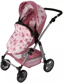 Bayer-Chic Nele Kombi-Puppenwagen "Flowers", rosa (568-85)