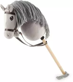 Bieco Hobby Horse grau, Gr&ouml;&szlig;e M, mit Trense (74000230)