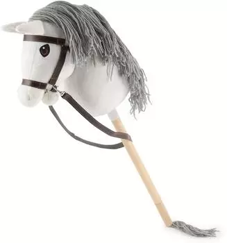 Bieco Hobby Horse Steckenpferd Schimmel, Gr&ouml;&szlig;e S, mit Trense (74000228)