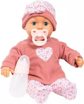 Bayer Design Interaktive Babypuppe 38cm, sprechend, mit Zubeh&ouml;r (93824DB)