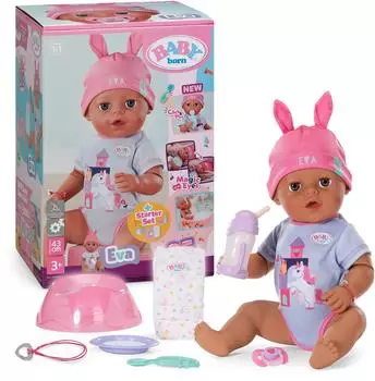 BABY born Eva Click & Play Babypuppe 43cm, 10 Funktionen