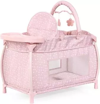 Bayer Design Puppenbett mit integriertem Hochstuhl, Esstablett und Mobile (62811AA)