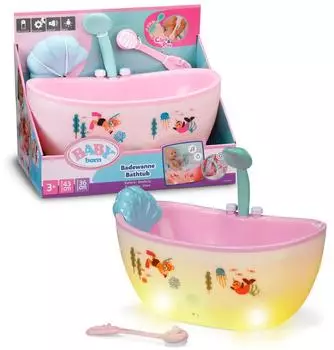 BABY born Puppenbadewanne mit Licht- & Soundeffekten, Dusche, 36/43cm (837993)