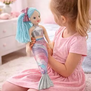 Sweety-Toys Meerjungfrau Prinzessin Stoffpuppe Türkis