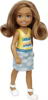 Barbie Club Chelsea Freundin-Puppe, "Dream"-Shirt & Wolken-Rock (GXT36)