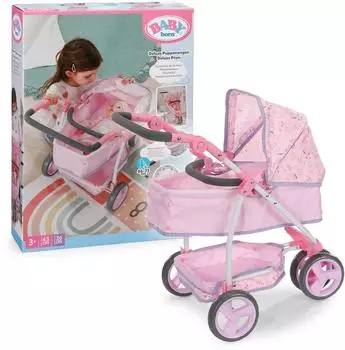 BABY born Deluxe Kombi-Puppenwagen Wald, rosa (59270349-0)