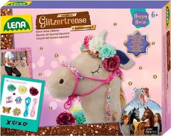 Lena Glitzerhalfter Hobby Horsing Kreativset, Kinder ab 6 Jahren (42750)