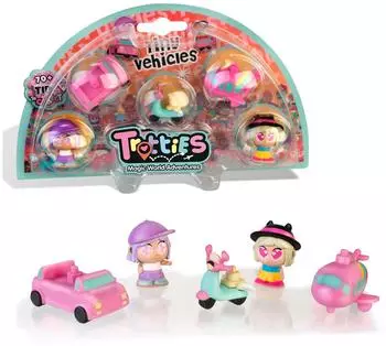Famosa Tiny Trotties Pack 5 mit Fahrzeugen, 2 Mini-Figuren & 3 Mini-Fahrzeuge (TFT26000)