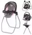 Bayer Design Puppen-Autositz 4in1 mit Wippe, grau/rosa, Schmetterling (63833AA)