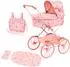 Bayer Design Puppenwagen nostalgisch rosa mit Korb & Umhängetasche (14326AA)