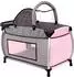 Bayer Design Multi-Puppenbett mit Hochstuhl, Wickelablage & Mobile, grau/rosa (62833AA)