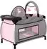 Bayer Design Multi-Puppenbett mit Hochstuhl, Wickelablage & Mobile, grau/rosa (62833AA)