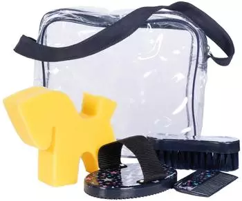 HKM Hobby Horsing Putzset navy mit Sternenmuster