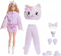 Barbie Anziehpuppe "Barbie Cutie Reveal Sweet Bows - Lila K&auml;tzchen"