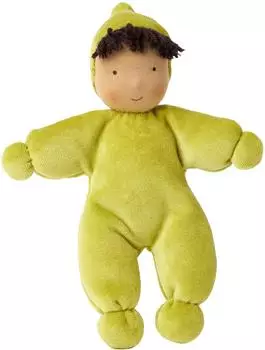 Käthe Kruse Schmusepuppe Lolo moos, Bio-Baumwolle, 21cm (K130005)
