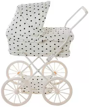 Vertbaudet Puppenwagen Retro Flower, schwarz