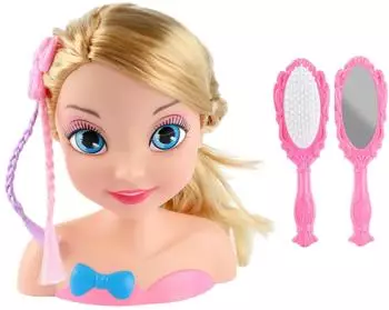 TOI-TOYS LAUREN Styling-Kopf mit Haarbürste und Handspiegel (01564A)