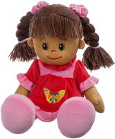 Heunec 470873, Heunec POUPETTA Lucy mit braunem Haar (Pl&uuml;sch, 50cm)