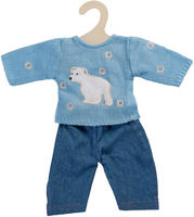 Vedes 2934, Vedes Puppen-Eisb&auml;r-Pullover mit Jeans, Gr. 35-45 cm, sortiert