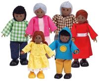 Hape E3501, Hape Puppenfamilie dunkle Hautfarbe (E3501)