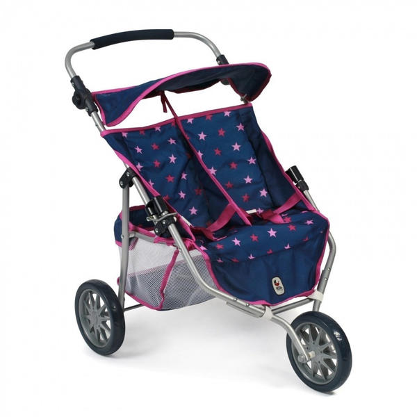 Bayer-Chic Zwillings-Buggy Jogger Stars Navy pink Test - ❤️ Testbericht.de  August 2022