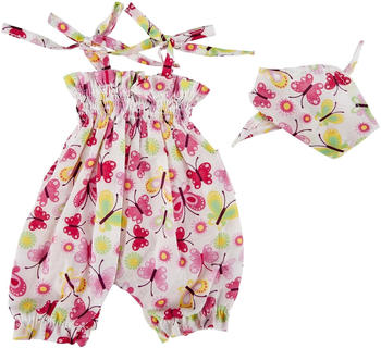 Käthe Kruse Puppenkleidung Jumpsuit Schmetterlingmotiv (2-tlg.)