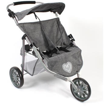 Bayer-Chic Zwillings-Buggy Jogger - grau