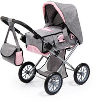 Bayer Kombi-Puppenwagen "City Star, grau/rosa"