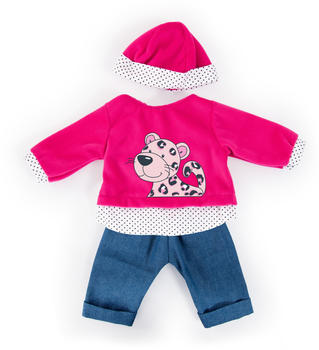 Bayer Design Kleider Puppen 40-46 cm: 3-tlg. Set - Hose Oberteil Mütze blau/pink pink/blau (16933627)