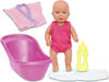Simba Toys 105033218, Simba Toys Simba Mini New Born Baby in Bad Set Pink/Rosa
