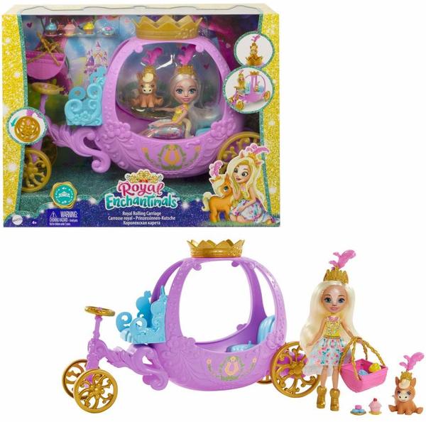 Mattel Royal Enchantimals Peola Pony/Petite Royal Rolling Carriage