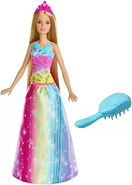 Barbie Regenbogen-Königreich Magische Haarspiel-Prinzessin blond