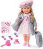 Bayer Design Funktionspuppe Charlene, grau, Grösse 46 cm grau/rosa, Puppen &gt;