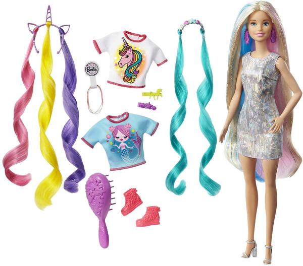 Barbie Fantasy Hair Doll with Mermaid & Unicorn Looks (GHN04)