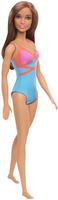 BARBIE GHW41, MATTEL GHW41 Barbie Beach Puppe mit Badeanzug im Streifenmuster
