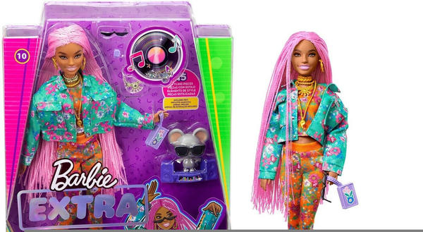 Barbie Anziehpuppe »EXTRA«, mit pinken Flechtzöpfen (GXF09)