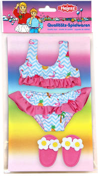 Heless Flamingo Bikini mit Badeschläpchen Größe 35-45cm