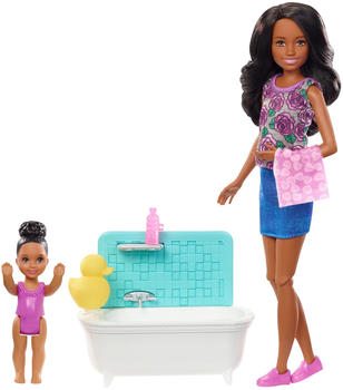 Barbie Skipper mit schwarzen Haaren Babysitters und Bad