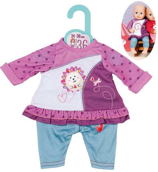 Zapf Creation Dolly Moda Sommerkleid & Leggins 34-38 cm (lila/petrol)