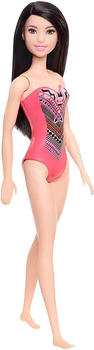 Barbie Pink Beach Doll Black Hair GHW38