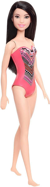 Barbie Pink Beach Doll Black Hair GHW38