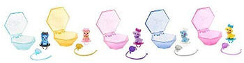 Barbie Color Reveal Pet Set in Diamond-Shaped Case with 5 Surprises (GTT10)