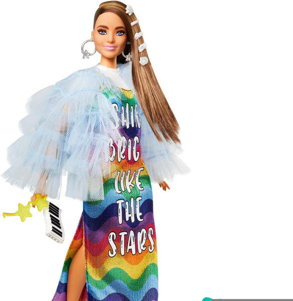 Barbie Extra Puppe mit Regenbogenkleid (GYJ78)