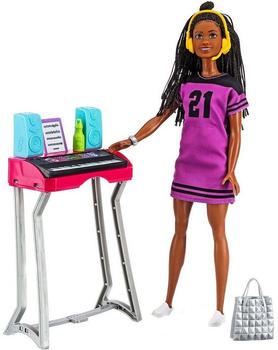 Barbie Barbie Bühne frei für große Träume: Brooklyn Puppe mit Aufnahmestudio Spielset (GYG40)