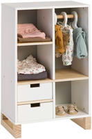 MUSTERKIND Puppenkleiderschrank "Viola, wei&szlig;/natur/grau"