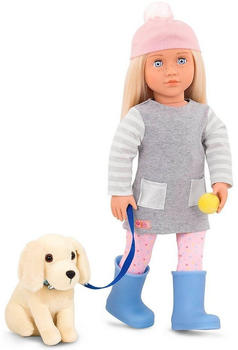 Planet Extra GmbH Our Generation Puppe Meagan mit Hund Golden Retriever 46cm